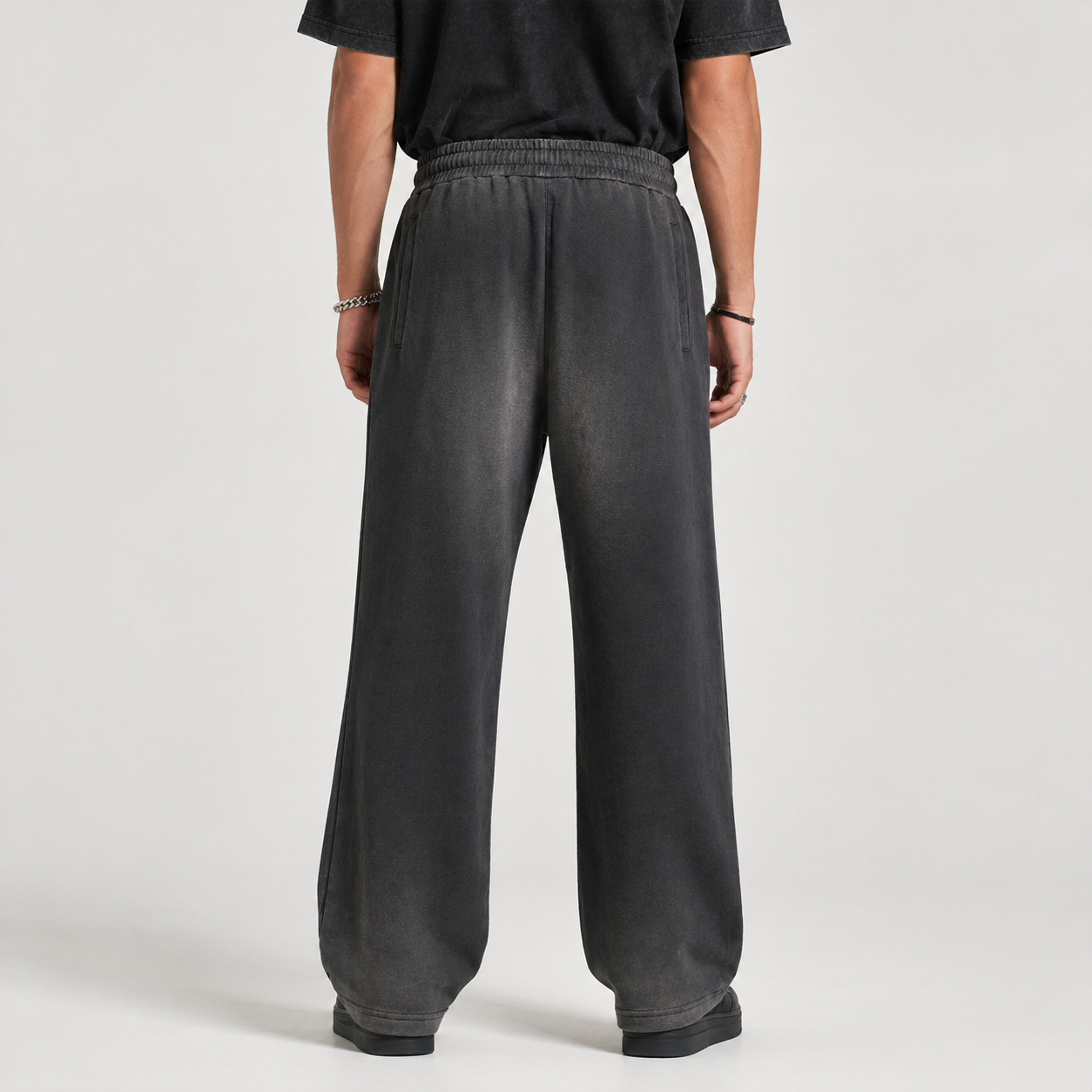 Sun-Fade Straight-Leg Sweatpants